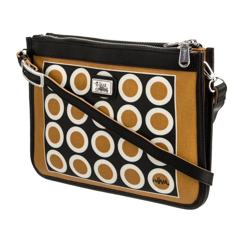 BRIGHTON vintage Vera Neumann collection crossbody black • mod circles - Picture 4 of 9